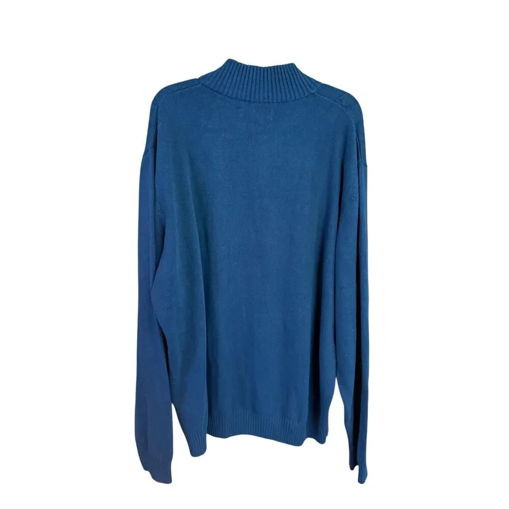 U.S. Polo Assn. men's quarter-zip cable knit sweater vertical textured cable pat